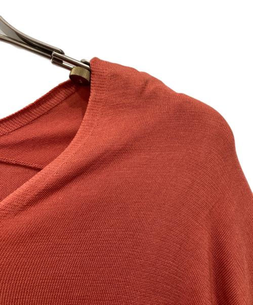 SOEJU（ソージュ）SOEJU (ソージュ) シルクコットンVネックニット オレンジ サイズ:Mの古着・服飾アイテム