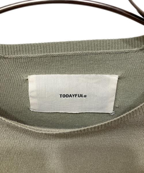 TODAYFUL（トゥデイフル）TODAYFUL (トゥデイフル) Cropped Smooth Knit カーキ サイズ:Fの古着・服飾アイテム