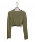 TODAYFUL（トゥデイフル）の古着「Cropped Smooth Knit」｜カーキ