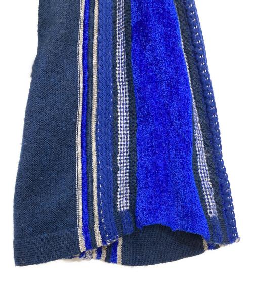 Mame Kurogouchi（マメクロゴウチ）Mame Kurogouchi (マメクロゴウチ) Stripe HAMAGURI Knit Peplum One-Piece ネイビー サイズ:2の古着・服飾アイテム