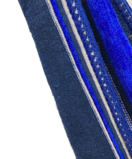 Mame Kurogouchi（マメクロゴウチ）Mame Kurogouchi (マメクロゴウチ) Stripe HAMAGURI Knit Peplum One-Piece ネイビー サイズ:2の古着・服飾アイテム