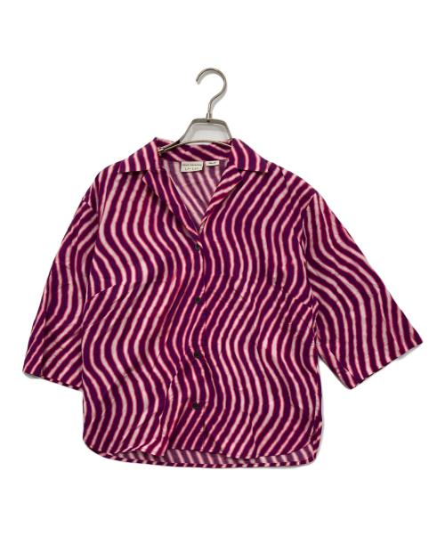 DRIES VAN NOTEN（ドリスヴァンノッテン）DRIES VAN NOTEN (ドリスヴァンノッテン) LEN LYE (レン・ライ) 総柄シャツ パープル サイズ:34の古着・服飾アイテム