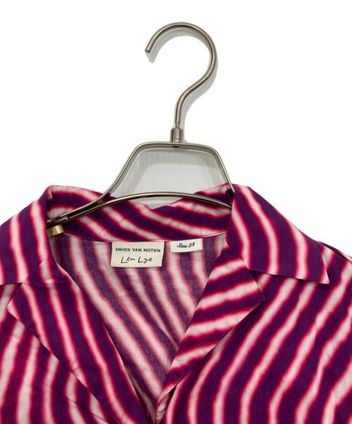 DRIES VAN NOTEN（ドリスヴァンノッテン）DRIES VAN NOTEN (ドリスヴァンノッテン) LEN LYE (レン・ライ) 総柄シャツ パープル サイズ:34の古着・服飾アイテム