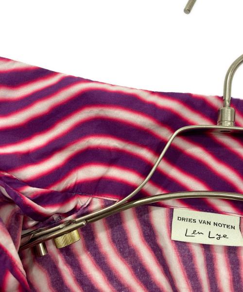 DRIES VAN NOTEN（ドリスヴァンノッテン）DRIES VAN NOTEN (ドリスヴァンノッテン) LEN LYE (レン・ライ) 総柄シャツ パープル サイズ:34の古着・服飾アイテム