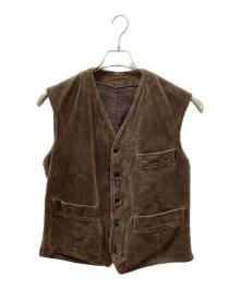 Beau Fort（ビューフォート）の古着「シンチバック コーデュロイベスト」｜ブラウン