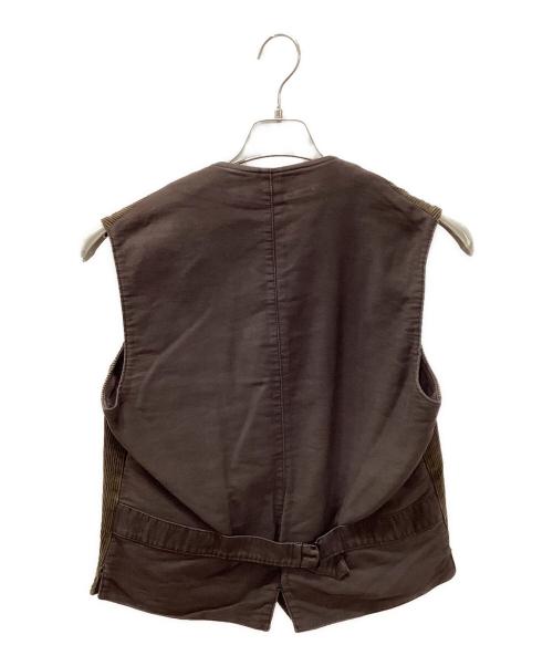 Beau Fort（ビューフォート）Beau Fort (ビューフォート) シンチバック コーデュロイベスト ブラウン サイズ:Fの古着・服飾アイテム