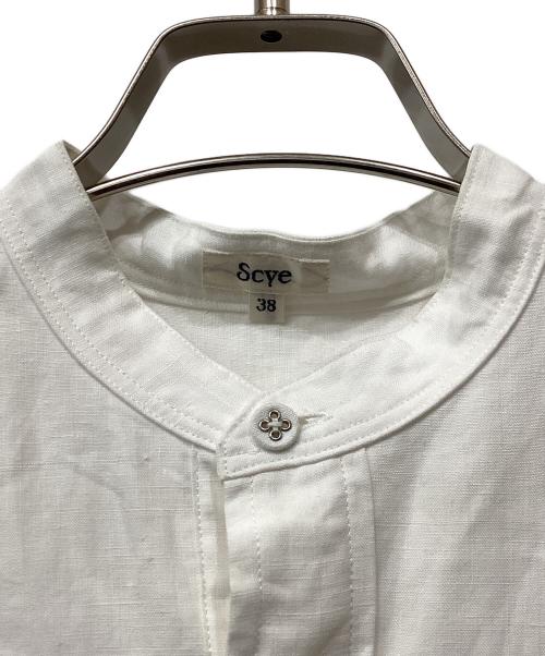 SCYE（サイ）SCYE (サイ) UNITED ARROWS (ユナイテッドアローズ) 別注LIN タック ワンピース ホワイト サイズ:38の古着・服飾アイテム
