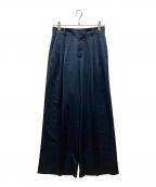 EVERYDAY I LIKE.エヴリデイ アイ ライク）の古着「Minimal Satin パンツ」｜ネイビー