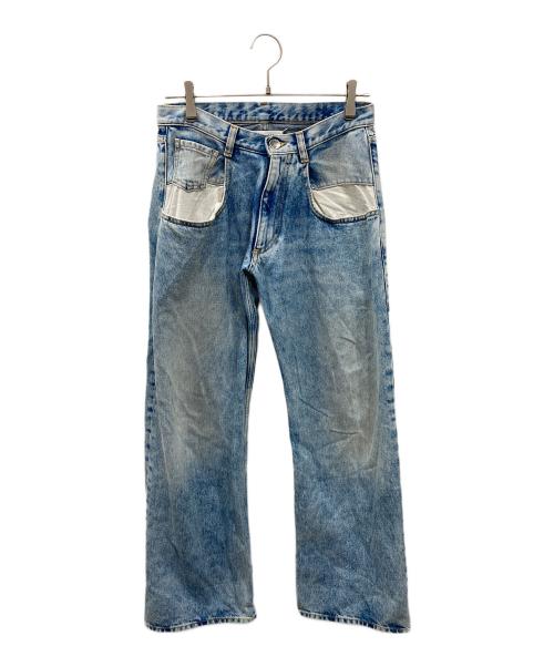Maison Margiela（メゾンマルジェラ）Maison Margiela (メゾンマルジェラ) STRAIGHT DENIM PANTS CONTRAST POCKETS -BLUE/コントラストポケット ストレートジーンズ インディゴ サイズ:36の古着・服飾アイテム