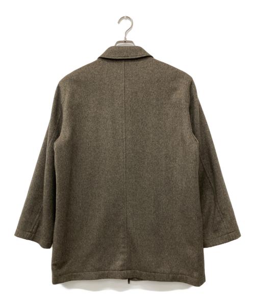 ERMENEGILDO ZEGNA（エルメネジルド・ゼニア）ERMENEGILDO ZEGNA (エルメネジルド・ゼニア) カシミヤジップジャケット ブラウン サイズ:Ｓの古着・服飾アイテム