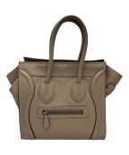 CELINEセリーヌ）の古着「ラゲージ マイクロハンドバッグ」｜ベージュ