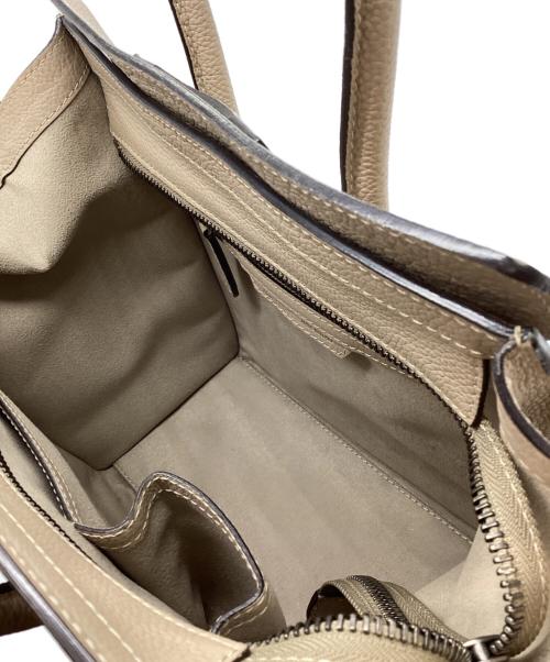 CELINE（セリーヌ）CELINE (セリーヌ) ラゲージ マイクロハンドバッグ ベージュ サイズ:イタリア製の古着・服飾アイテム