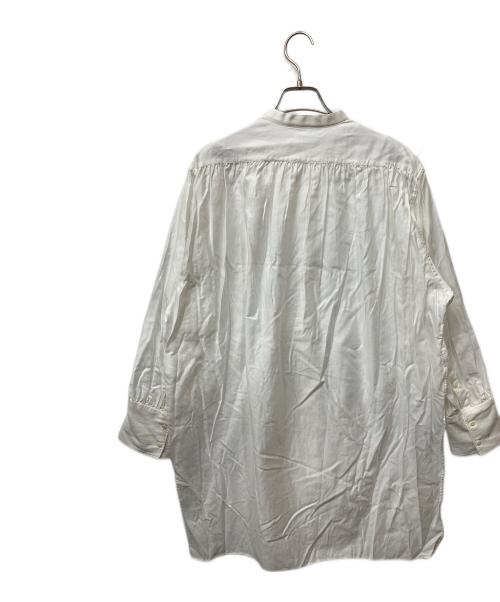 MACPHEE（マカフィー）MACPHEE (マカフィー) コットンモールスキン バンドカラーチュニックシャツ ホワイト サイズ:36の古着・服飾アイテム