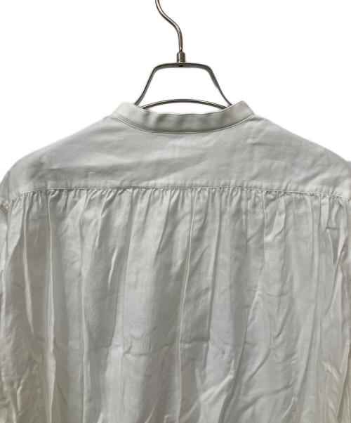 MACPHEE（マカフィー）MACPHEE (マカフィー) コットンモールスキン バンドカラーチュニックシャツ ホワイト サイズ:36の古着・服飾アイテム