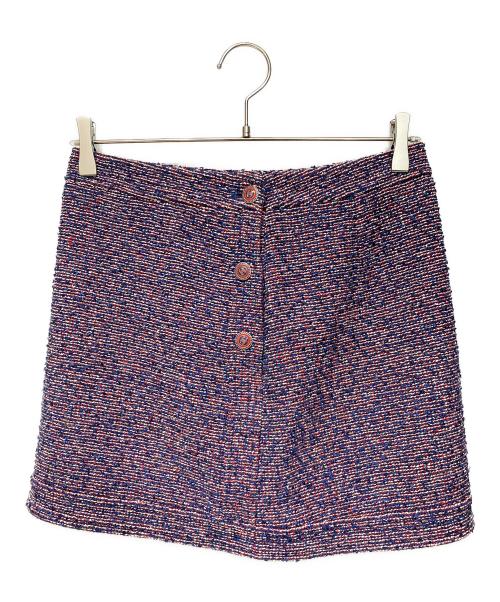 CHANEL（シャネル）CHANEL (シャネル) ココマークツイードミニスカート マルチカラー サイズ:36の古着・服飾アイテム