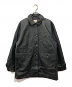 FREAK'S STOREフリークスストア）の古着「スムースレザーシャツジャケット」｜ブラック