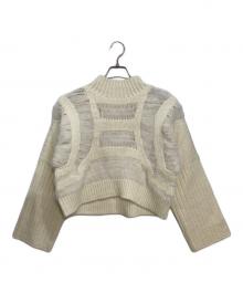 muller of yoshiokubo（ミュラーオブヨシオクボ）の古着「LATTICE MOHAIR KNIT」｜アイボリー