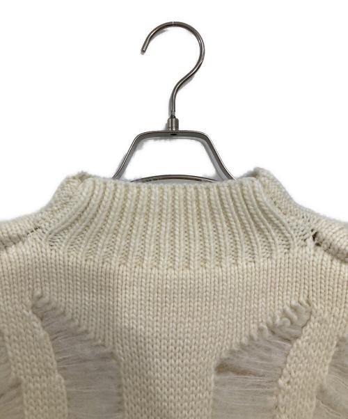 muller of yoshiokubo（ミュラーオブヨシオクボ）muller of yoshiokubo (ミュラーオブヨシオクボ) LATTICE MOHAIR KNIT アイボリー サイズ:36 未使用品の古着・服飾アイテム