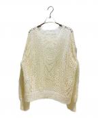 Mame Kurogouchiマメクロゴウチ）の古着「Botanical Pattern Knitted Lame」｜アイボリー
