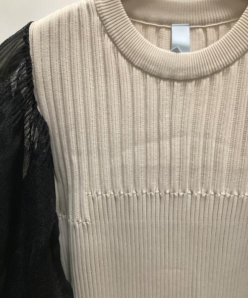 CFCL（シーエフシーエル）CFCL (シーエフシーエル) ワンピース　CFCL（シーエフシーエル）　CF006KH051　FLUTED LUCENT LONG PUFF SLEEVE DRESS ベージュ サイズ:SIZE 1の古着・服飾アイテム