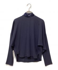 Mame Kurogouchi（マメクロゴウチ）の古着「2WAYドルマンブラウス」｜ネイビー