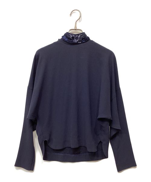 Mame Kurogouchi（マメクロゴウチ）Mame Kurogouchi (マメクロゴウチ) 2WAYドルマンブラウス ネイビー サイズ:1の古着・服飾アイテム