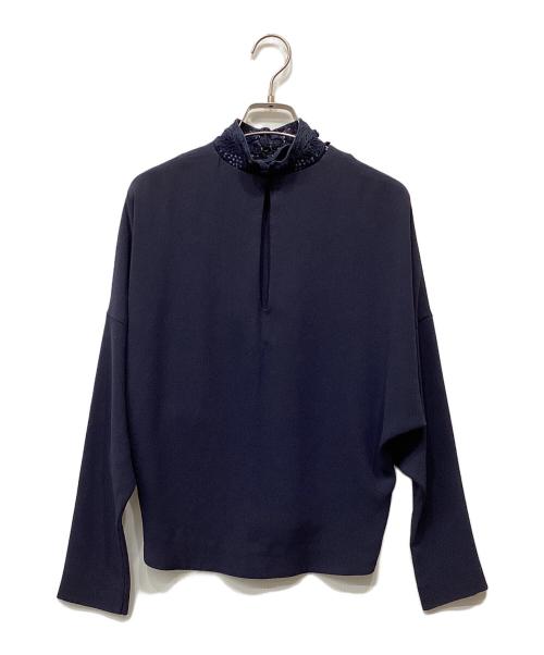 Mame Kurogouchi（マメクロゴウチ）Mame Kurogouchi (マメクロゴウチ) 2WAYドルマンブラウス ネイビー サイズ:1の古着・服飾アイテム