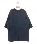 MUSE de Deuxieme Classeミューズ ドゥーズィエム クラス）の古着「Victorian リバーノーカラーコート」｜ブラック
