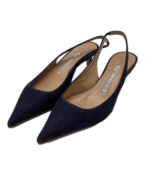 PELLICO（ペリーコ）PELLICO (ペリーコ) SLINGBACK HEEL DENIM インディゴ サイズ:37の古着・服飾アイテム