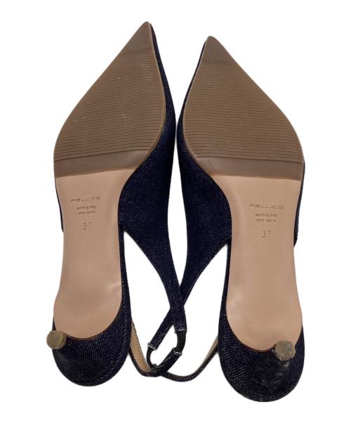 PELLICO（ペリーコ）PELLICO (ペリーコ) SLINGBACK HEEL DENIM インディゴ サイズ:37の古着・服飾アイテム