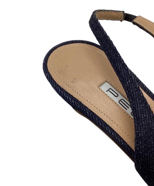 PELLICO（ペリーコ）PELLICO (ペリーコ) SLINGBACK HEEL DENIM インディゴ サイズ:37の古着・服飾アイテム