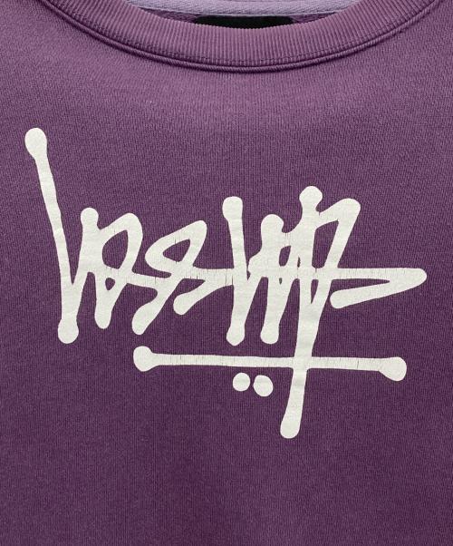 stussy（ステューシー）stussy (ステューシー) ロゴスウェット パープル サイズ:Lの古着・服飾アイテム