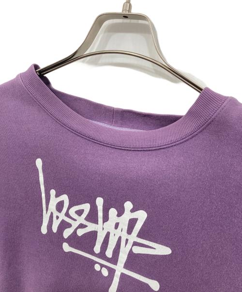 stussy（ステューシー）stussy (ステューシー) ロゴスウェット パープル サイズ:Lの古着・服飾アイテム