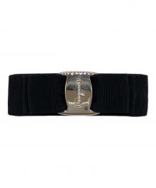Salvatore Ferragamo（サルヴァトーレ フェラガモ）の古着「ヴァラリボンバレッタ」｜ブラック
