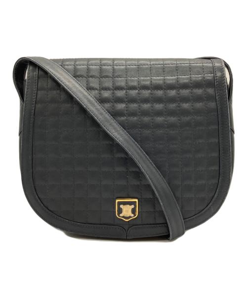 CELINE（セリーヌ）CELINE (セリーヌ) キルティングショルダーバッグ ネイビーの古着・服飾アイテム