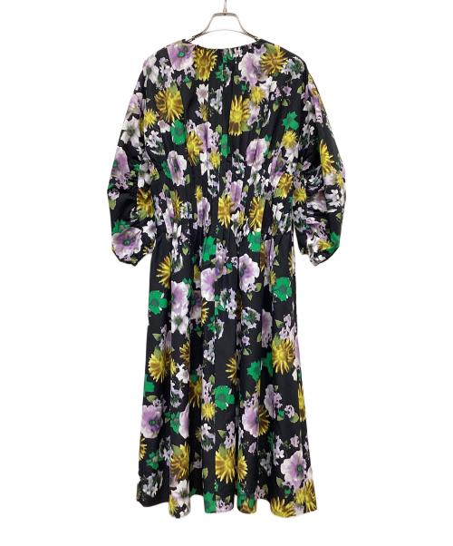 MUVEIL（ミュベール）MUVEIL (ミュベール) フラワープリントワンピース ブラック サイズ:36 未使用品の古着・服飾アイテム