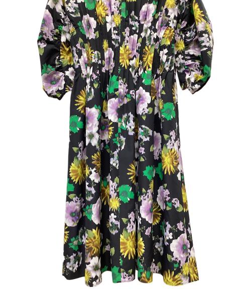 MUVEIL（ミュベール）MUVEIL (ミュベール) フラワープリントワンピース ブラック サイズ:36 未使用品の古着・服飾アイテム