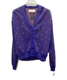 MUVEIL（ミュベール）の古着「ヒトデストライプカーディガン」｜ブルー