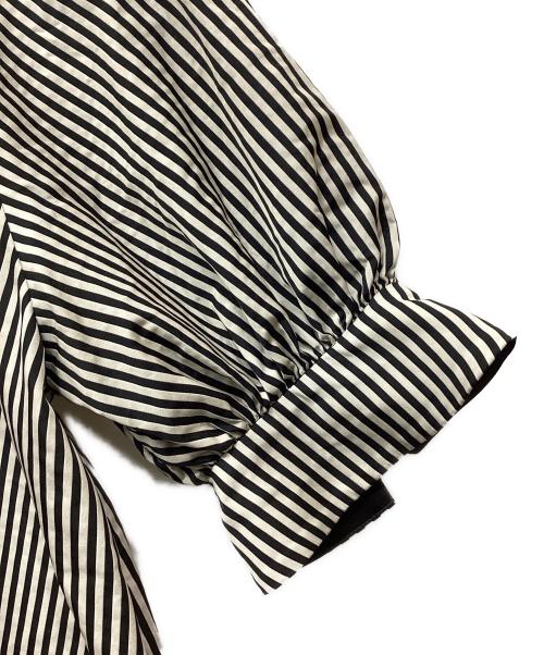 leur logette（ルールロジェット）leur logette (ルールロジェット) ストライプジャガードドレス ブラック サイズ:1の古着・服飾アイテム