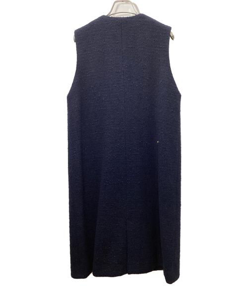 MUVEIL（ミュベール）MUVEIL (ミュベール) ツイードベストワンピース ネイビー サイズ:38 未使用品の古着・服飾アイテム