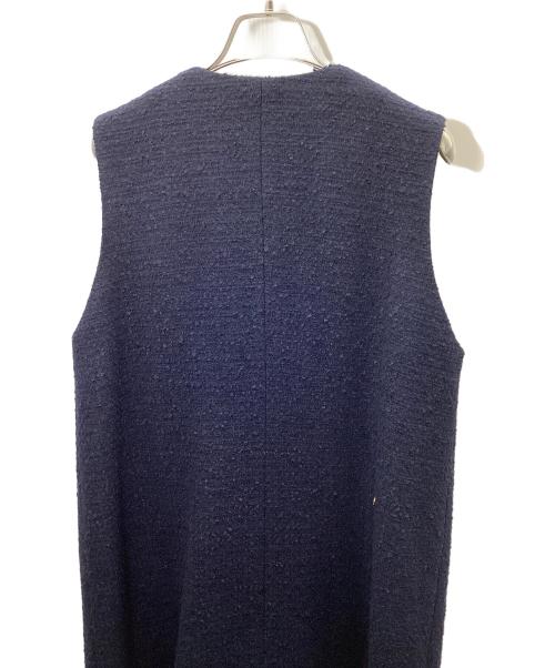 MUVEIL（ミュベール）MUVEIL (ミュベール) ツイードベストワンピース ネイビー サイズ:38 未使用品の古着・服飾アイテム