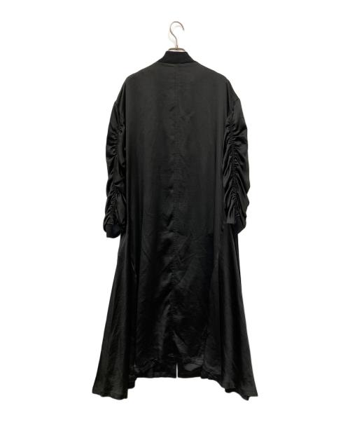 REKISAMI（レキサミ）REKISAMI (レキサミ) サテンロングコート ブラック サイズ:1の古着・服飾アイテム