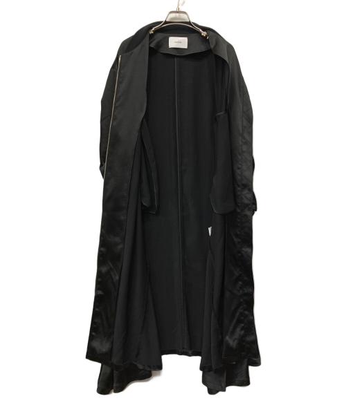 REKISAMI（レキサミ）REKISAMI (レキサミ) サテンロングコート ブラック サイズ:1の古着・服飾アイテム