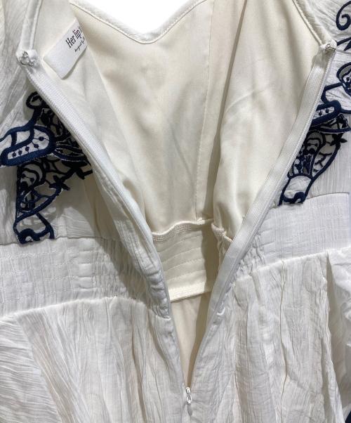 HER LIP TO（ハーリップトゥ）HER LIP TO (ハーリップトゥ) Angel Sleeve Dress ホワイト サイズ:Sの古着・服飾アイテム