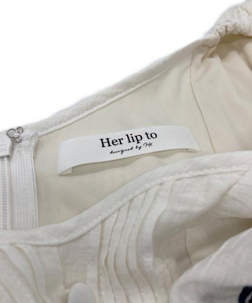 HER LIP TO（ハーリップトゥ）HER LIP TO (ハーリップトゥ) Angel Sleeve Dress ホワイト サイズ:Sの古着・服飾アイテム