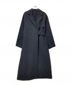 LOHENローヘン）の古着「ロングタイロッケンウールリバーコート」｜ブラック