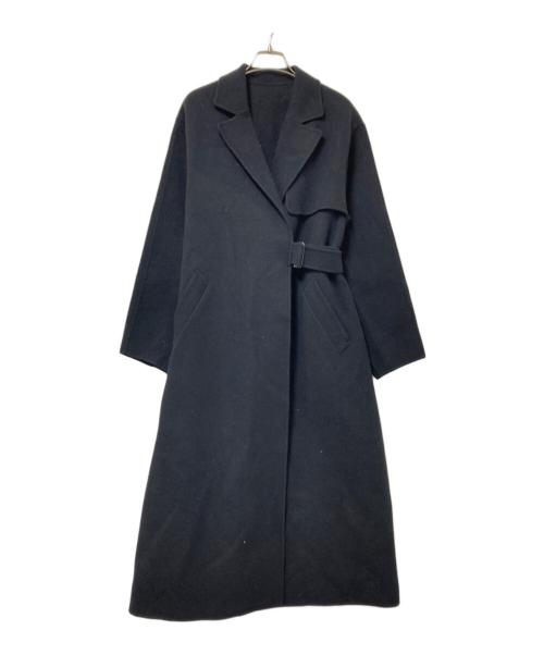 LOHEN（ローヘン）LOHEN (ローヘン) ロングタイロッケンウールリバーコート ブラック サイズ:Fの古着・服飾アイテム
