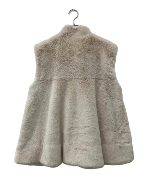 ASTRAET（アストラット）ASTRAET (アストラット) フレア フェイクファーベスト ベージュ サイズ:Freeの古着・服飾アイテム