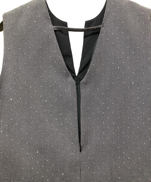 CADUNE（カデュネ）CADUNE (カデュネ) ミニジャンスカ ホワイト×ブラック サイズ:38の古着・服飾アイテム