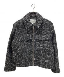 ARPEGE STORY（アルページュストーリー）の古着「ループツイードZIPブルソン」｜ブラック